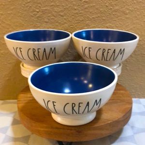 New.  3 Rae Dunn Ice Cream Bowls